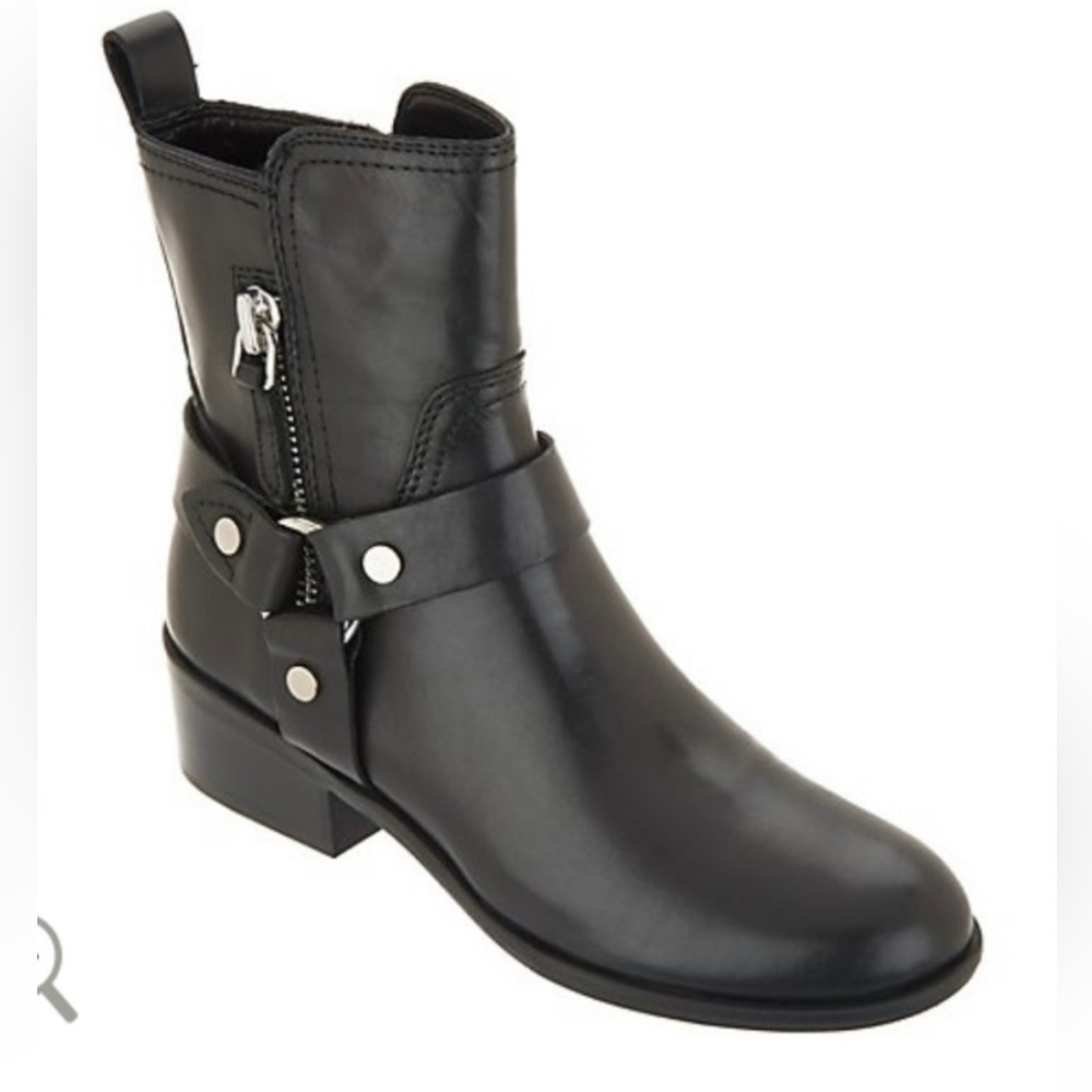 Marc Fisher Dalary Moto Boots, Black Woman’s Size 6.5